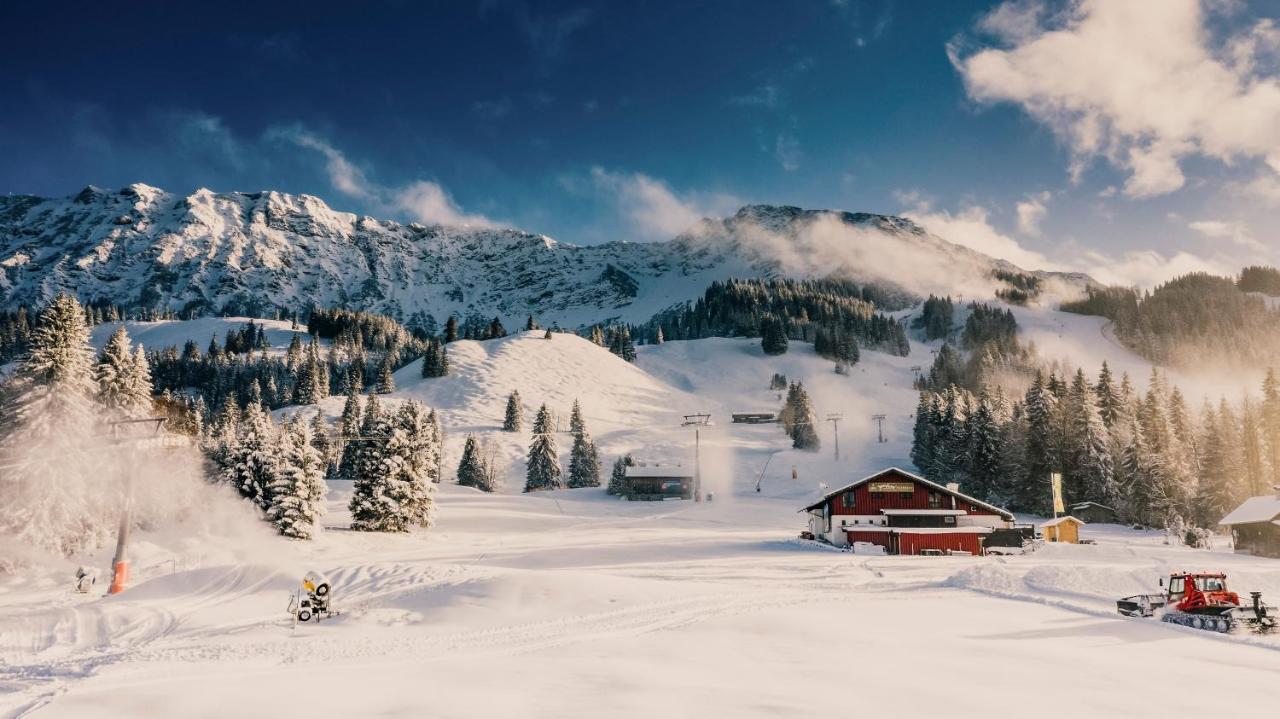 Alpin Lodges - Moderne Appartements Mit Zugang Zu 3000 Qm Spa Panoramahotel Oberjoch バート・ヒンデラング エクステリア 写真