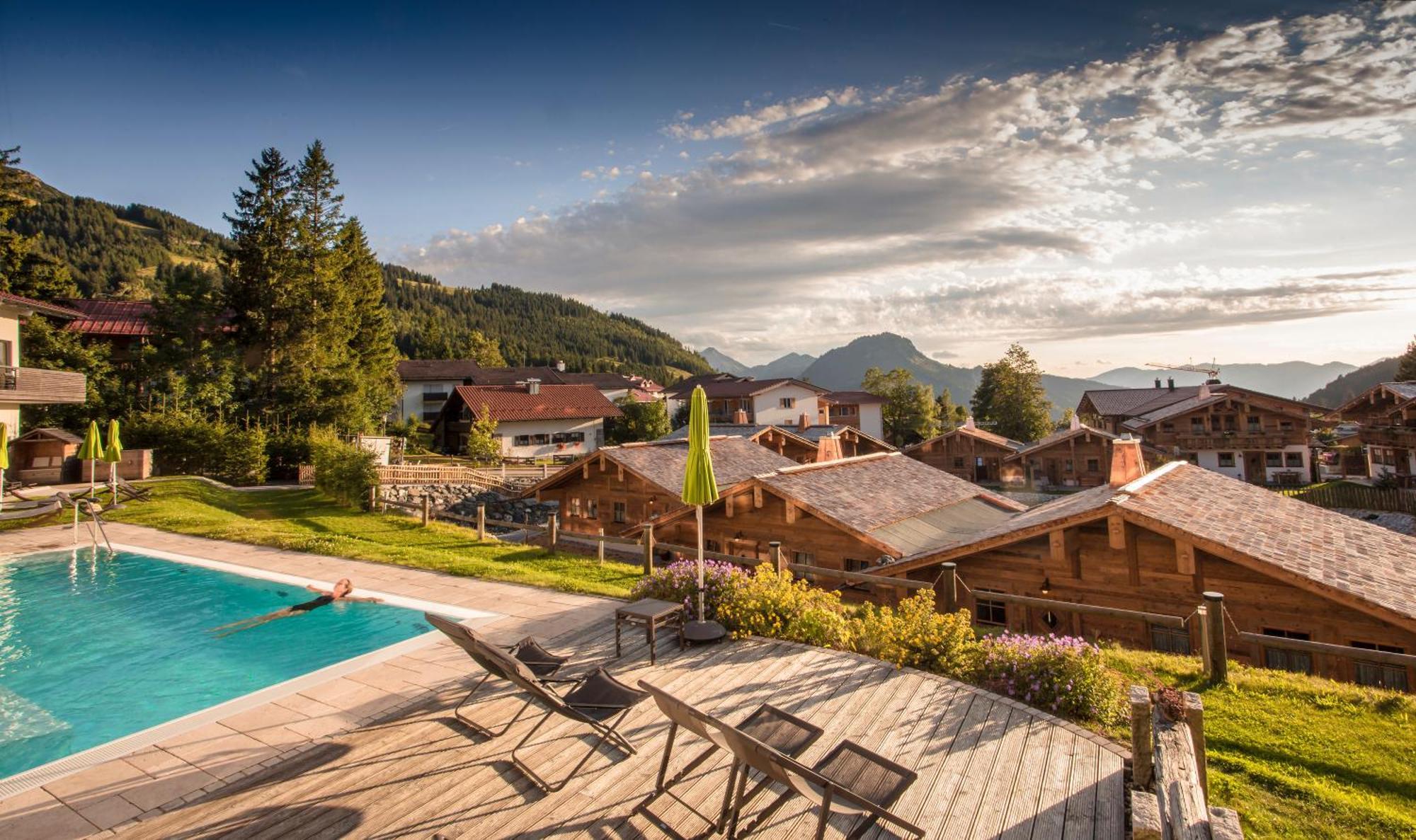 Alpin Lodges - Moderne Appartements Mit Zugang Zu 3000 Qm Spa Panoramahotel Oberjoch バート・ヒンデラング エクステリア 写真