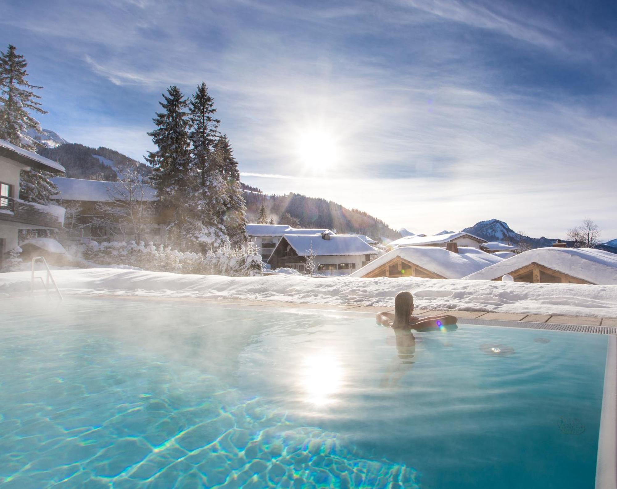 Alpin Lodges - Moderne Appartements Mit Zugang Zu 3000 Qm Spa Panoramahotel Oberjoch バート・ヒンデラング エクステリア 写真