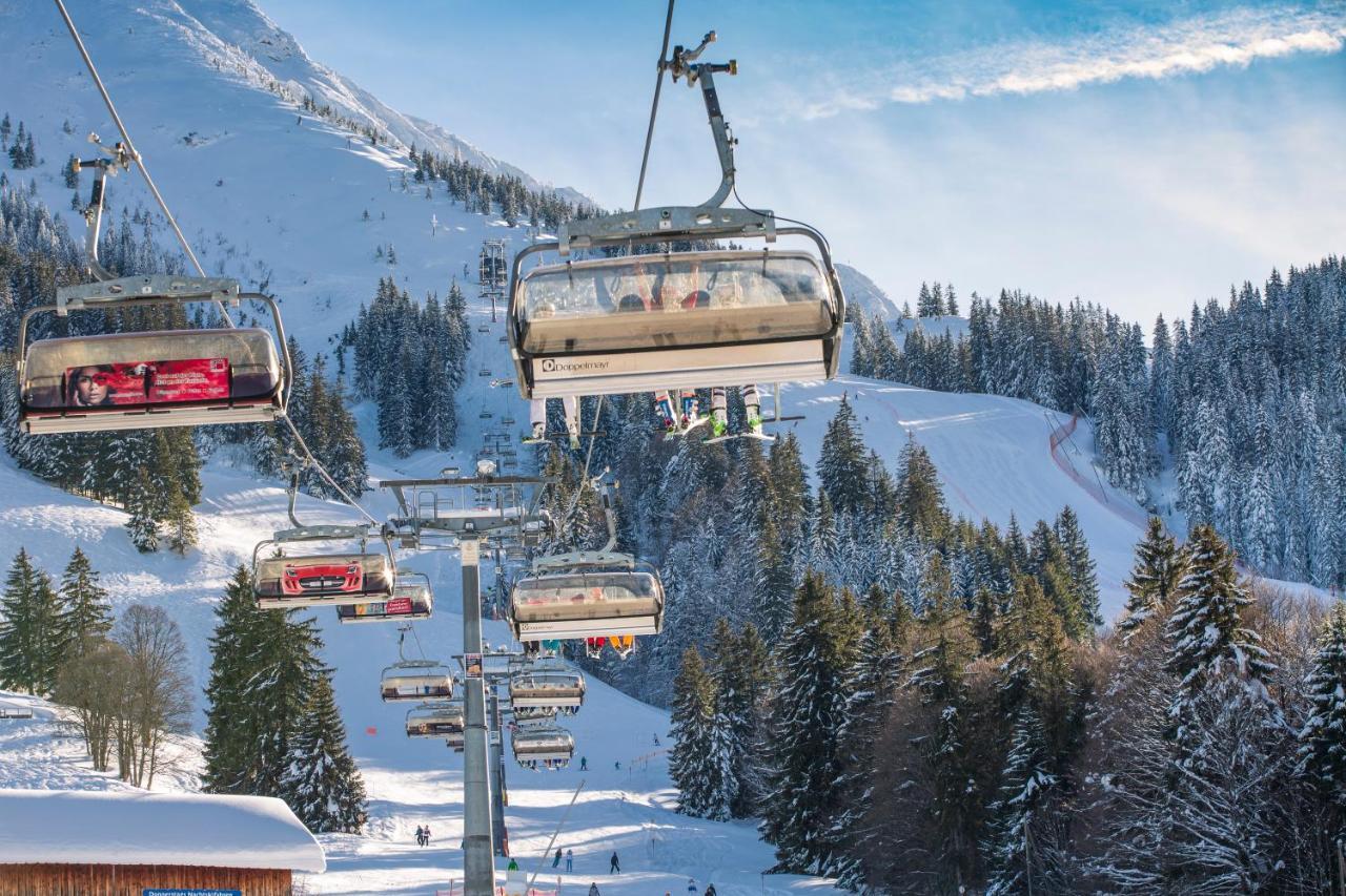 Alpin Lodges - Moderne Appartements Mit Zugang Zu 3000 Qm Spa Panoramahotel Oberjoch バート・ヒンデラング エクステリア 写真